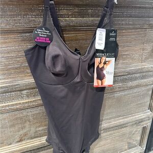 Miraclesuit Black Sculpting Bodysuit with Support Cups